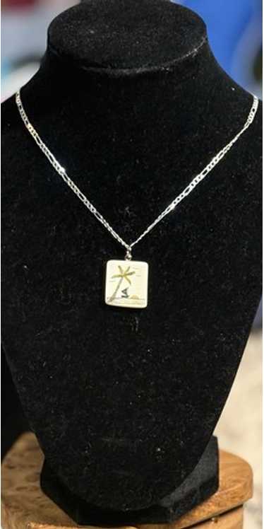 Palm Tree Pendant Necklace