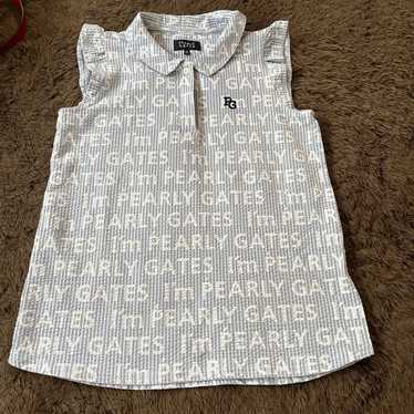 PEARLY GATES - 新品未使用 ラッセルノ RUSSELUNO NOISE LOGO POLO Pearly gates polo shirt - Gem