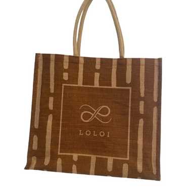Loloi Jute / Burlap Tan And Brown Tote