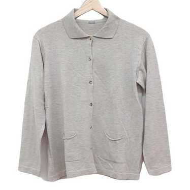トップス MARGARET HOWELL 20SS Linen Cardigan-Gr/M Margaret Howell 100% Linen Short Sleeve Cardigan S-M Gray
