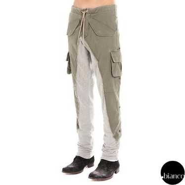 Greg Lauren Satin / Fleece 50-50 Utility Long Slim Pants