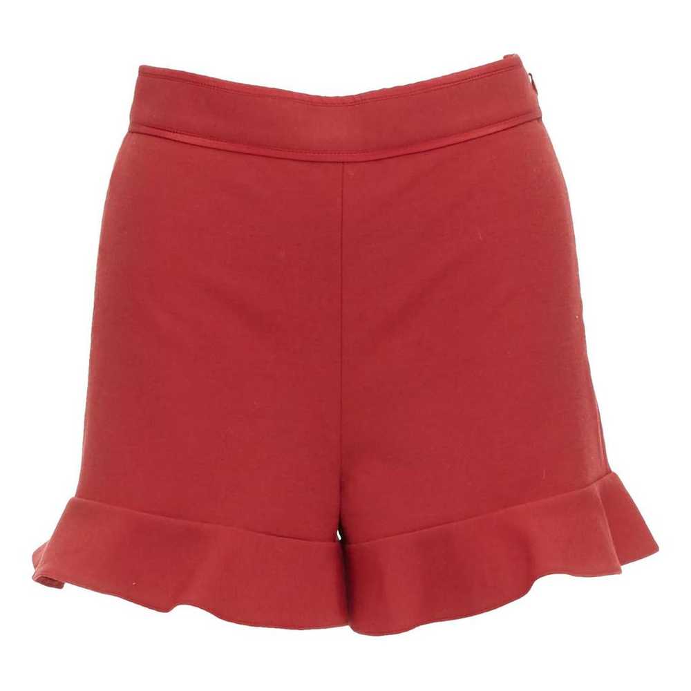 RED VALENTINO★素敵！Lace-up ruffled cotton-blend shorts Red Valentino Garavani Shorts