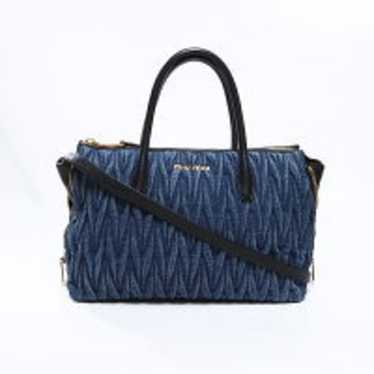 ☆超美品☆ MIUMIU コンフィデンシャル 2way バッグ ネイビー ☆超美品☆ MIUMIU コンフィデンシャル 2way バッグ ネイビー