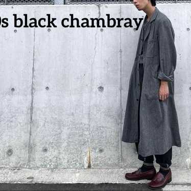ジャケット・アウター 1950s SABO black chambray atelier coat 50s Black Chambray Atelier Coat - 57 Rue de Rome
