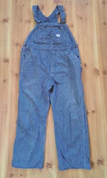 Vintage Big Mac Hickory Stripe Distressed Overalls, W… - Gem