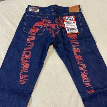 【期間限定特価】 Evisu Gem - daikoku red パンツ