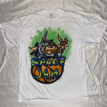 【Alexandros】 Graffiti Photo Tee 白xl Optical white Oversized T-shirt with graffiti print - Buy