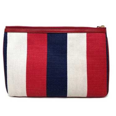 Authentic Gucci Canvas Leather Clutch Bag in Red w
