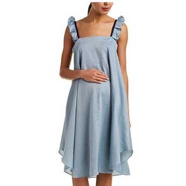 Hatch Nelli Chambray Flutter Sleeve Maternity Mid… - image 1