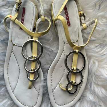 Prada womens yellow sandals - Gem