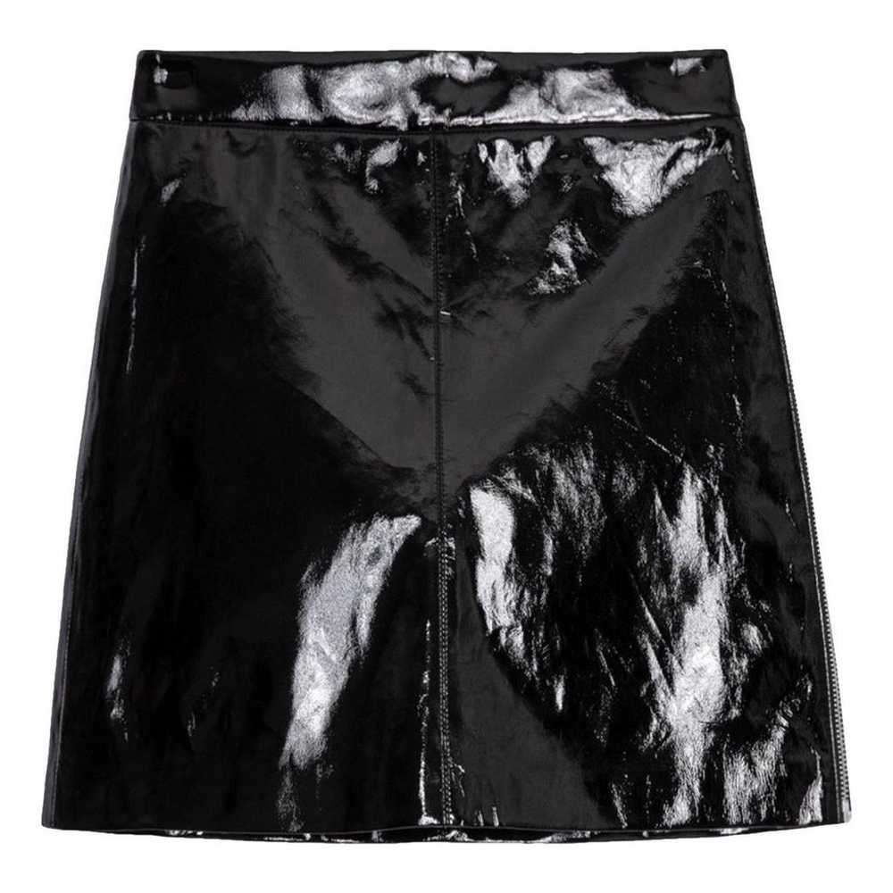 Zadig & Voltaire Leather mini skirt