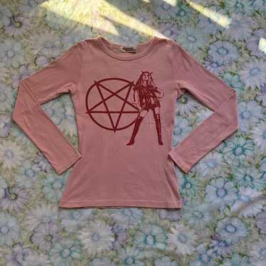 Hysteric Glamour T-Shirt Back Logo Devil Girl Size Medium M