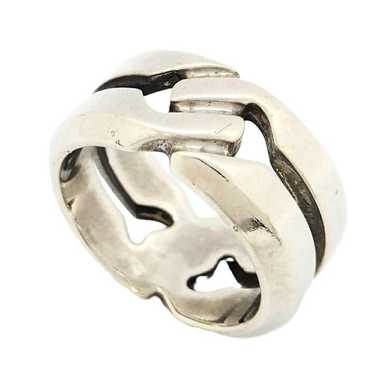 gucci knot ring 8号 GUCCI Sterling Silver Knot Ring 54 6.75 692892 | FASHIONPHILE