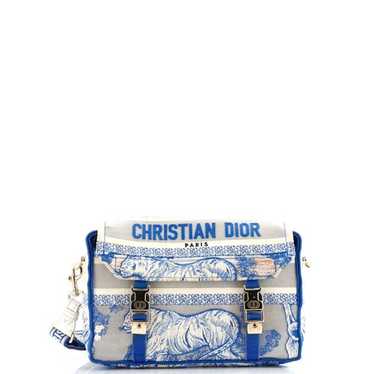 ディオール DIORCAMP スモールハンドバッグ Small Diorcamp Bag Blue Dior Oblique Embroidery | DIOR