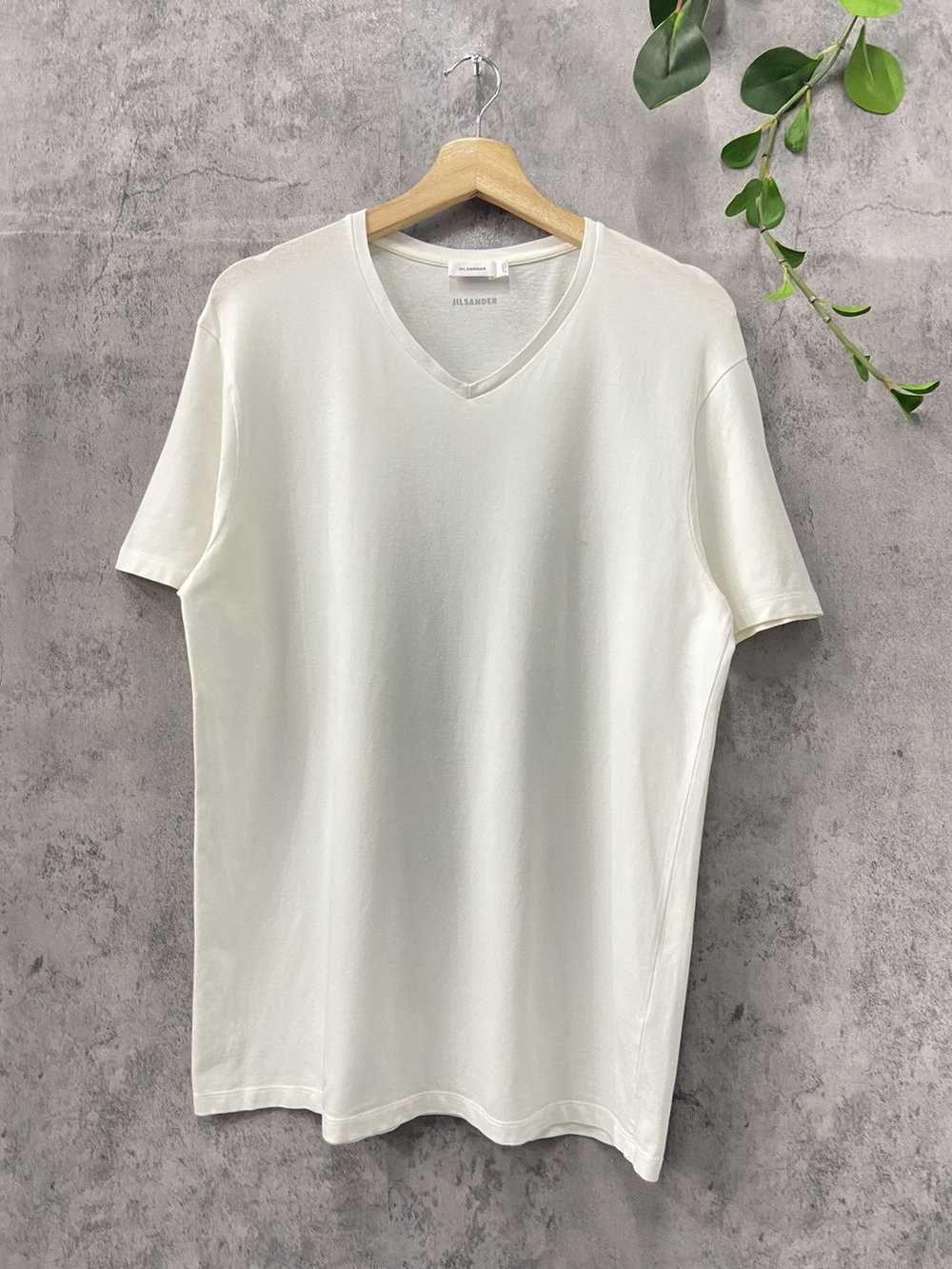 Jil Sander Jil Sander V Neck Plain Stretchable Tshirt