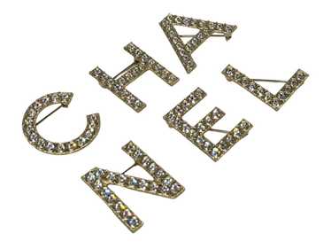 シャネル　ピンバッチ CHANEL Metal Enamel CC No 5 Rope Brooch Gold Denim Blue
