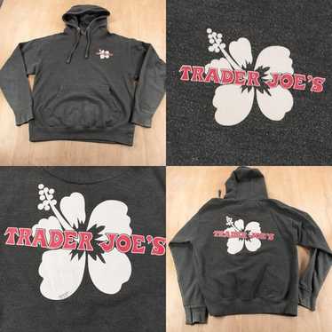 TRADER JOES hibiscus employee staff crew pullover 