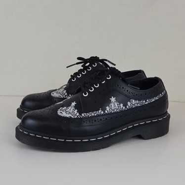ドクターマーチン 3989BROGUESHOES UK5 BLACK WHITE Dr Martens 3989black and White Brogue Platform Made in