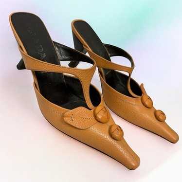 PRADA ミュール　フラワーモチーフ　ヴィンテージ Prada flowers heels - Gem