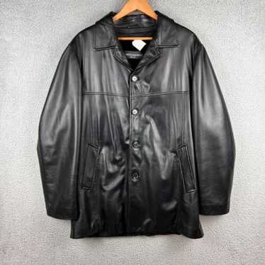 ENRICO MANDELLI ユーロ　レザージャケット　A2 肉厚　古着　黒 ENRICO MANDELLI ユーロ レザージャケット A2 肉厚 古着 黒