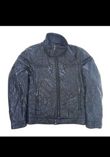 90s 00s DOLCE&GABBANA コットンジャケット ダメージ加工 ドルチェ&ガッバーナDOLCE&GABBANA 裏レオパードダメージ加工