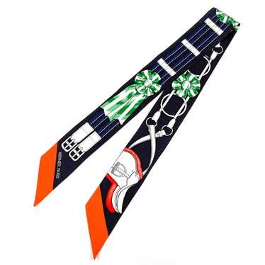 HERMES 鍵 モチーフ ブラック シルク HERMES 鍵 モチーフ ブラック シルク