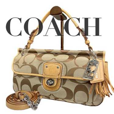 Coach 2Way Legacy City Willis Shoulder Bag Leather Black