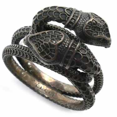 GUCCI SNAKE シルバー 925リング GUCCI Snake Motif In Aged Sterling Silver Ring YBC5772940010