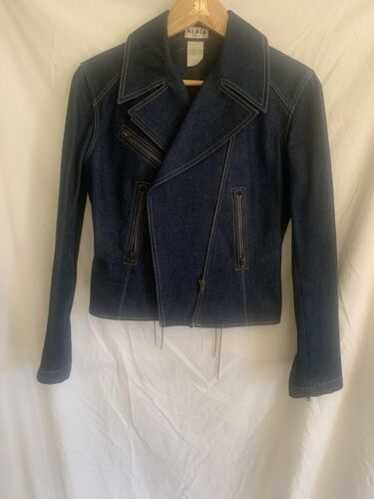 【アライア】 Jackets - Denim Jackets ジャケット ALAÏA LIGHT BLUE HOODED CROPPED JACKET IN SKY DENIM |ALAÏA US
