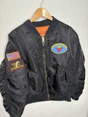90s vtg alpha USA製　ma-1 flight jacket Vintage 90s Alpha Industries MA-1 Reversible Bomber Jacket
