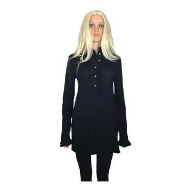 Tory Burch Wool Pullover Tunic Sweater Buttons Bla