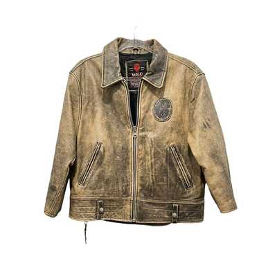 【値下げ中】 CHEVIGNON leather jacket BLOUSON CUIR TROOPER NOIR HOMME - Chevignon