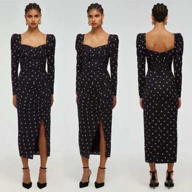 Polka dot self-portrait dress - Gem