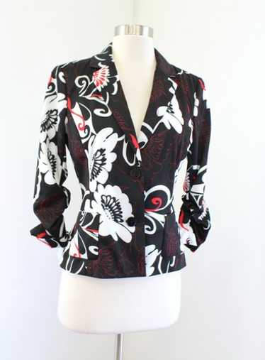 Doncaster Collection Black Red White Floral Cinche