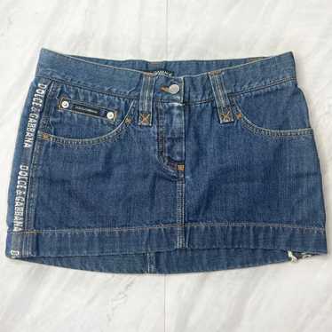 【送料&関税込】Dolce & Gabbana Denim Mini Skirt Denim mini skirt with rips in Blue for Women | Dolce&Gabbana® US