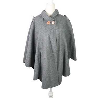 Vintage grey wool cape - Gem