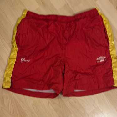 UMBRO Rugby Shorts 70s80s England製 ビンテージ Vintage 80 90's UMBRO Purple SHINY Nylon Athletic Logo
