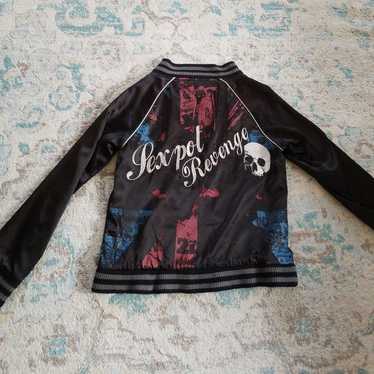 SEX POT ReVeNGe Punk Star Skull & Crossbones Black Jacket