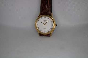 SEIKO Dolce-Exquisite ゴールド レザー Vintage Seiko Dolce - Etsy