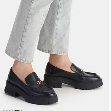 COACH ローファー (RUTHIE LTHR LOAFER) Coach Women Ruthie Leather Platform Comfort Flat Loafer