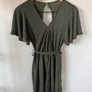 Army Green Buttery Soft Romper Medium