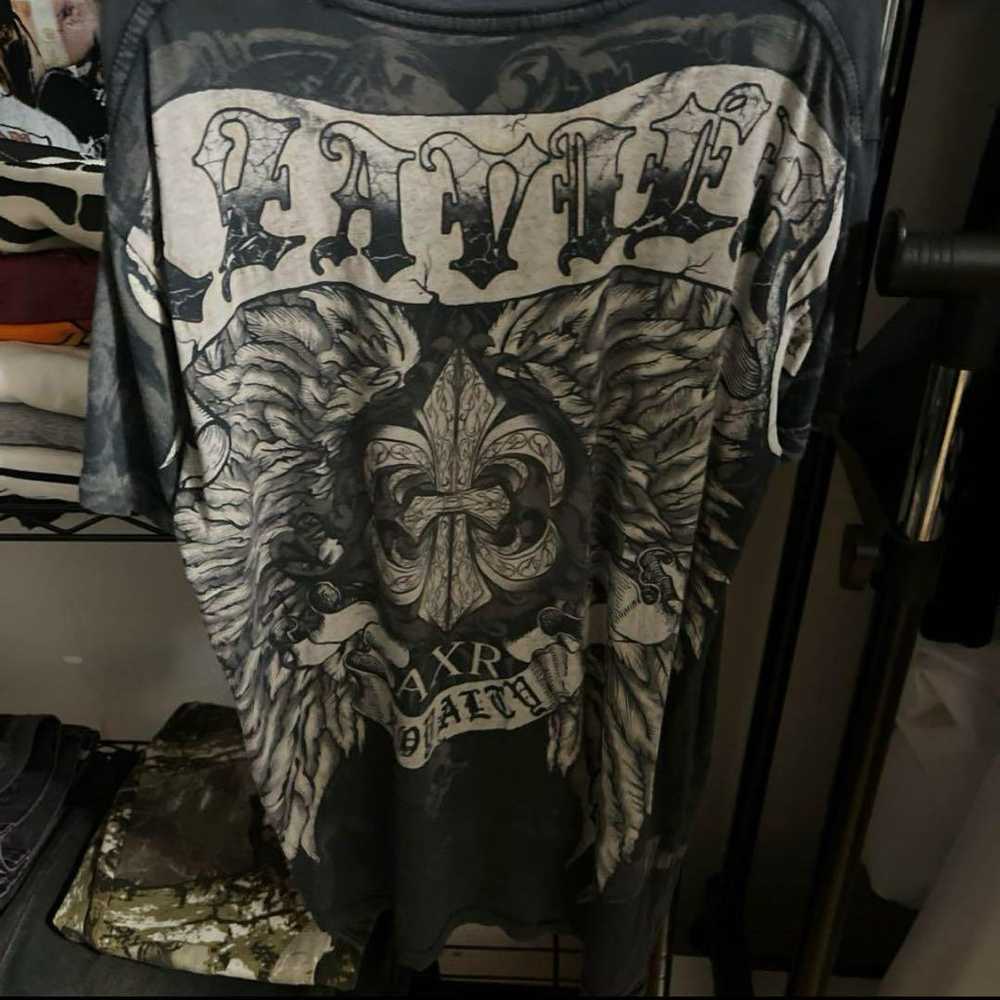 xzavier t-shirt affliction y2k grunge cross skull