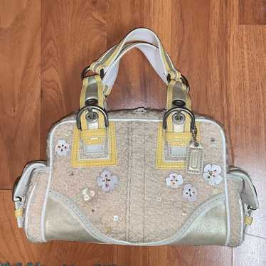 バッグ coach Y2K soho mini Boston Bag Signature COACH Soho Signature Handbag Mini Boston Bag Turnlock Pink