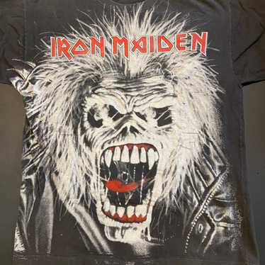 Iron Maiden エディ Tシャツ 1991 グラフィック Vintage 90's 1991 Iron Maiden Over Print AOP T-Shirt XL Band