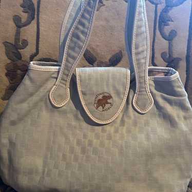 HUNTING WORLD TOTE BAG ✳︎MADE IN ITALY HUNTING WORLD Tote Bag Logo Bag Bag Canvas x Leather