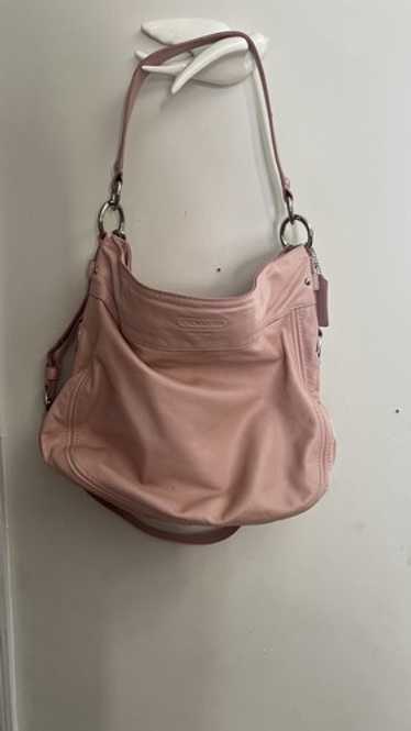 バッグ COACH Leather Hobo Shoulder Bag Pink Coach Fuchsia Pink Leather Zip Top Hobo/Shoulder Bag | eBay