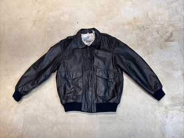 S】AEROPOSTALE レザージャケット 革ジャン 襟ボア 牛革 | 古着