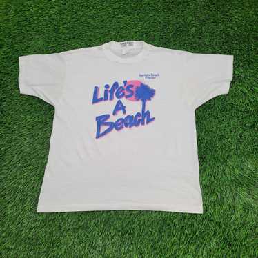 80s LIFE’S A BEACH long sleeve t-shirt Vintage 80s Super Shirts Garfield Life's A Beach T Shirt