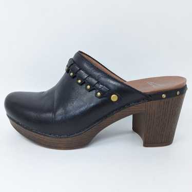 Dansko Women's Studs Platform Clogs Mules Black Le