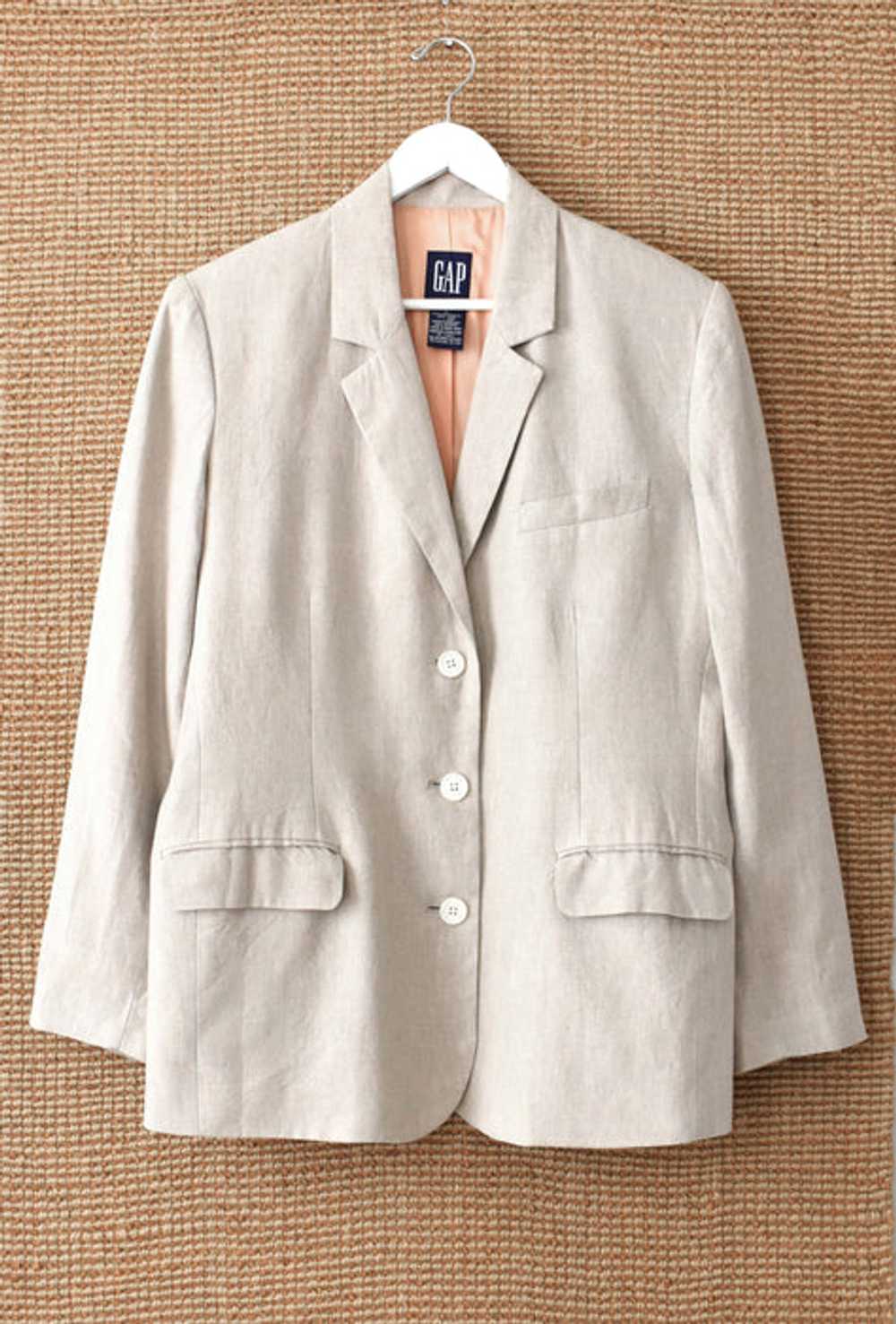 vintage linen blazer (l) - image 1